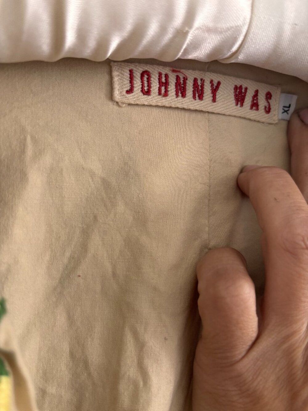 Y2K VINTAGE JOHNNY WAS Embroidered Floral Trench Coat | Size XL - Picture 3 of 5